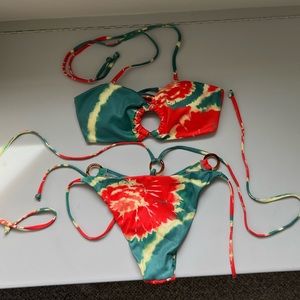 Zaful Small Tie Dye Bikini Set